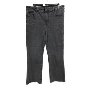 American Eagle Black Kick Boot Crop Jeans Size 12